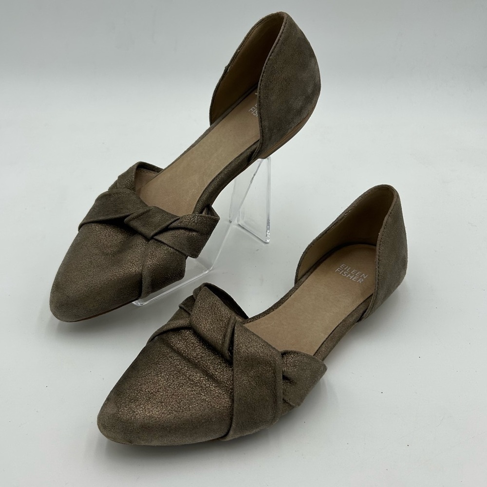 Eileen Fisher D'orsay Suede Flats